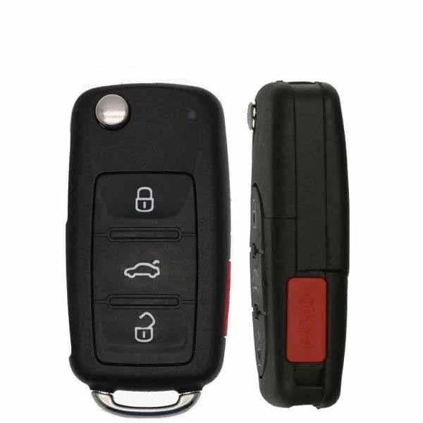 KeylessFactory:Remote Flip Keys:VW 4-Button FLIP KEY 48CAN / NBG010180T
